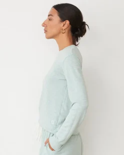 MONROW Supersoft Crew Neck Sweatshirt SEAFOAM Outlet